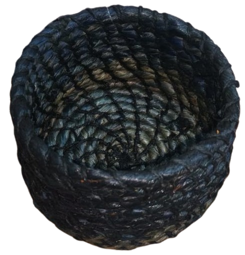 Midnight Weave Handcrafted Storage Basket - Image 2