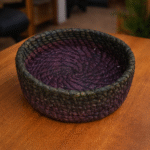 Handwoven Multicolor Natural Fiber Basket