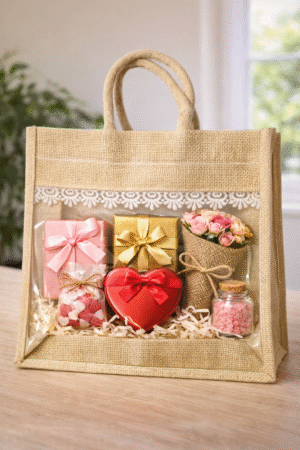 Jute Gifting Bag (Min order quantity is 100 pieces)