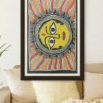 Handcrafted Madhubani Painting – Surya (Sun God) Motif (Without Frame)