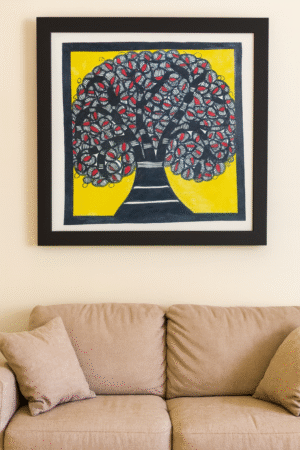 Handcrafted Madhubani Painting – Tree of Life (Without Frame)