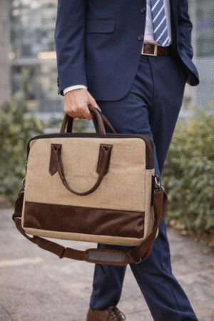 Handmade Jute Laptop Bag (Fancy)