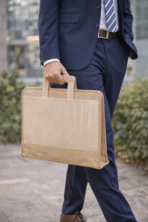 Handmade Jute Laptop Bag With Handle