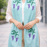 Handmade Sujani Embroidery Work- Stole/Dupatta