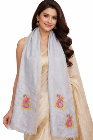 Hand Embroidery Sujani Art Stole For Women