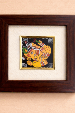 Tikuli Ganesha Folk Art Wooden Frame Painting