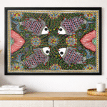 Hand-Painted Madhubani Painting (Without Frame)