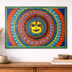 Hand-Painted Madhubani Painting (Without Frame)