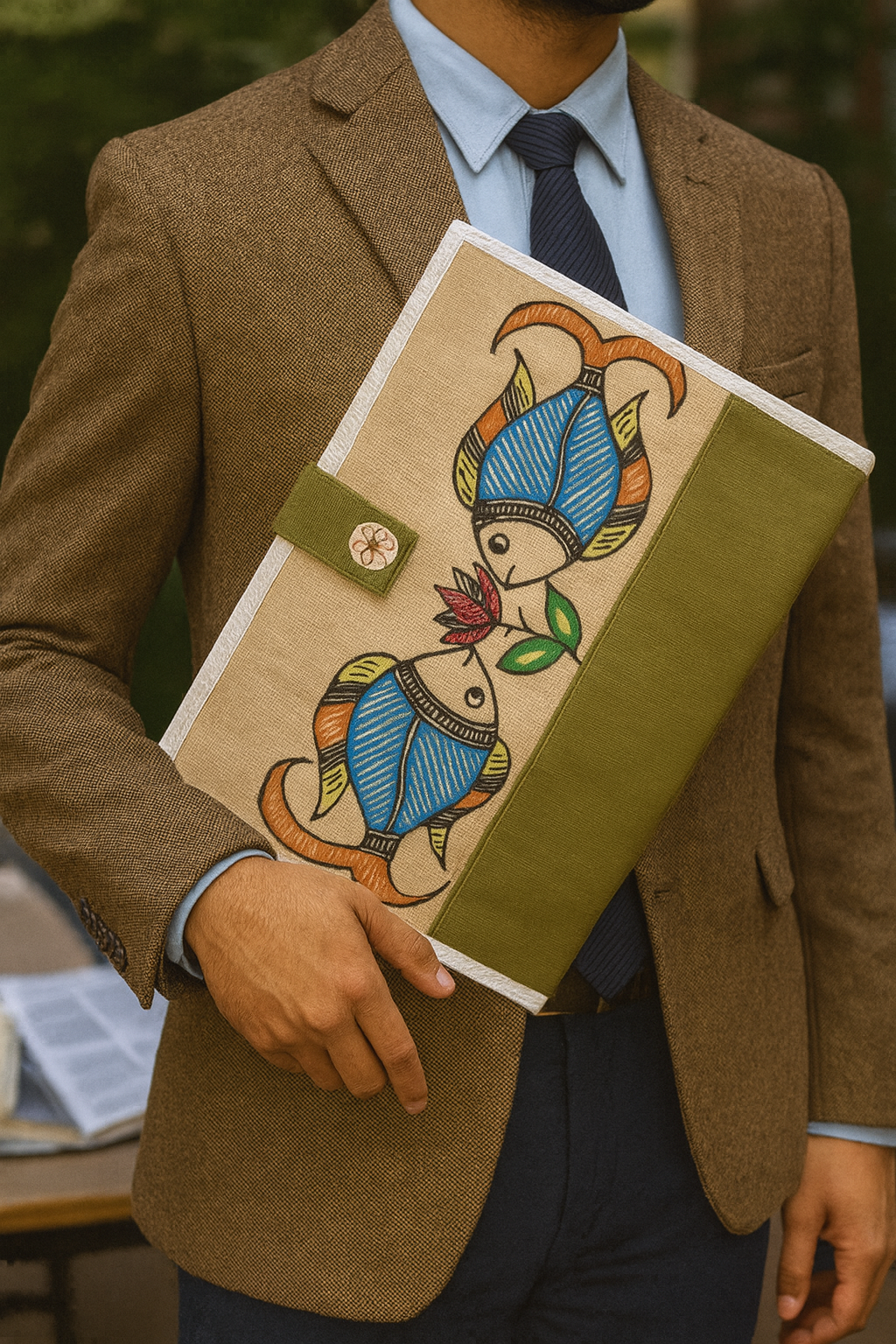 Handmade Jute File Folder