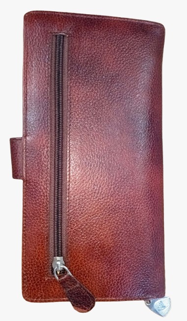 Classic Leather Wallet – Button Closure Design - Image 2