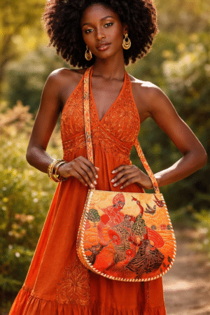 Ethnic Handcrafted Traditional Folk Art Design Sling Bag