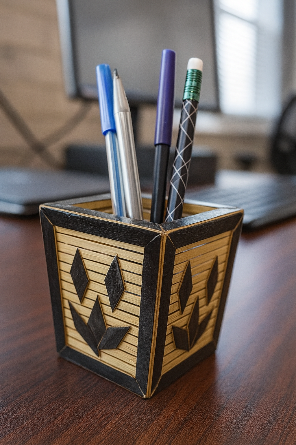 Handmade Pen/Pencil Holder of Bamboo