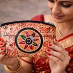 Handcrafted Leather Coin Pouch with Floral Embossed Design
