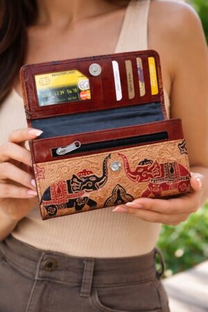 Handcrafted Leather Wallet with Royal Elephant Embossed Design