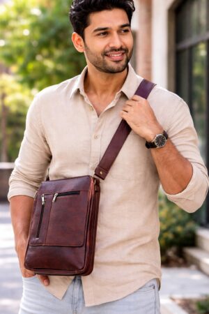 Premium Genuine Leather Cross-body Messenger Bag