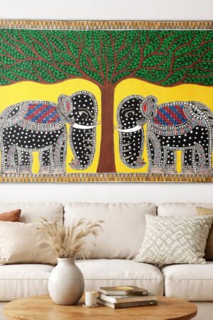 Hand-Painted Madhubani Art (Without Frame)