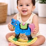 Multicolor Wooden Rocking Horse Toy